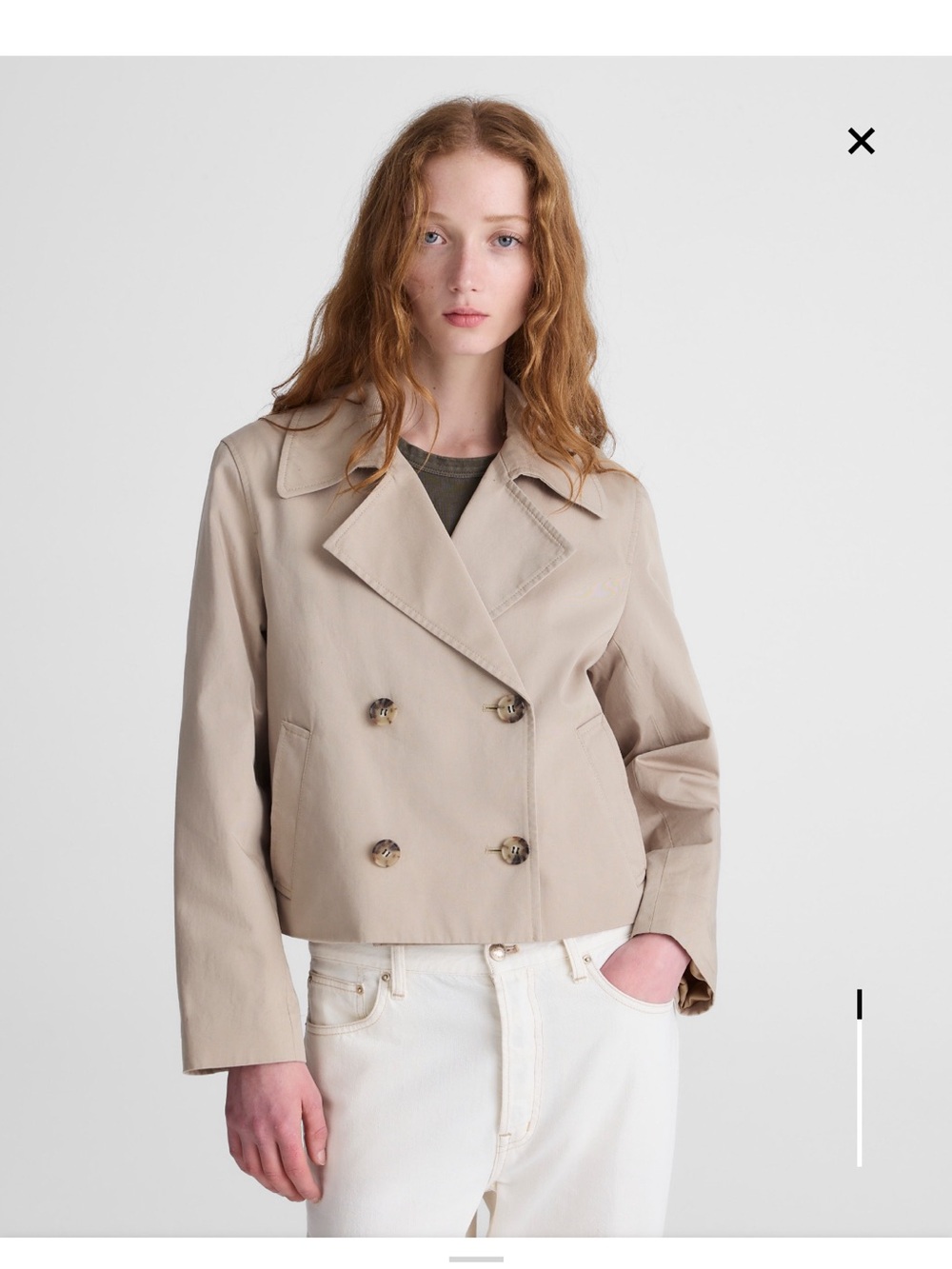Madewell Cropped Trench NWT NBW